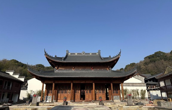 杭州鸟瞰图效果图制作公司，真实还原寺庙建筑群风貌