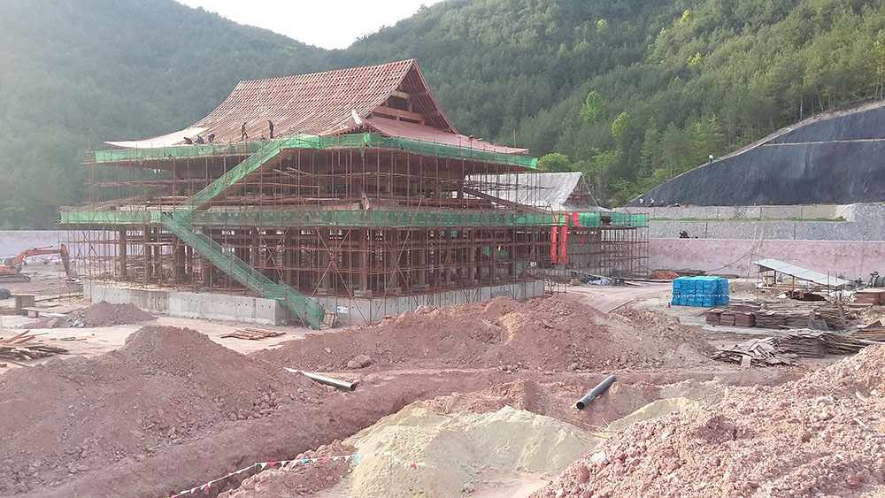 杭州寺庙平面布局图制作与符合无障碍设计规范的坡道设置