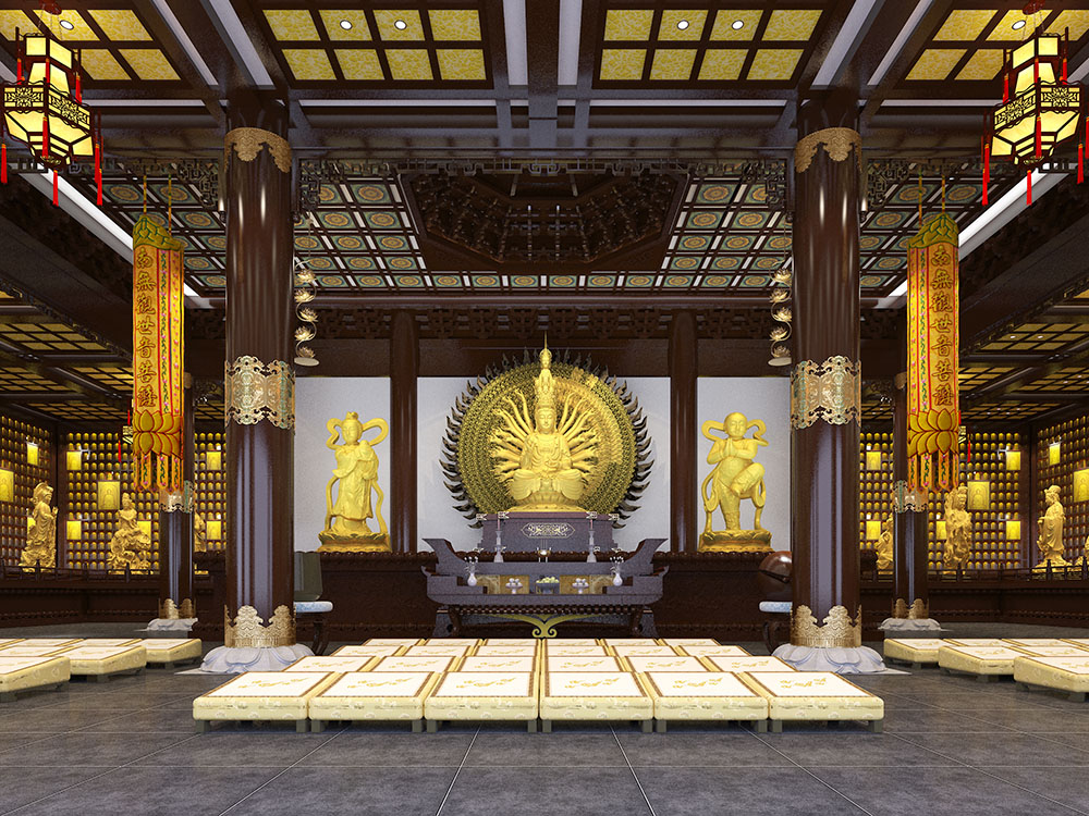 杭州寺院总体规划案例，禅修中心与素食餐厅的配套设计