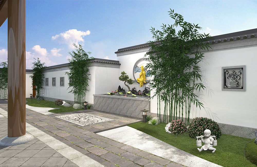 杭州寺院建筑工程案例，钢筋混凝土结构与木结构的混合应用