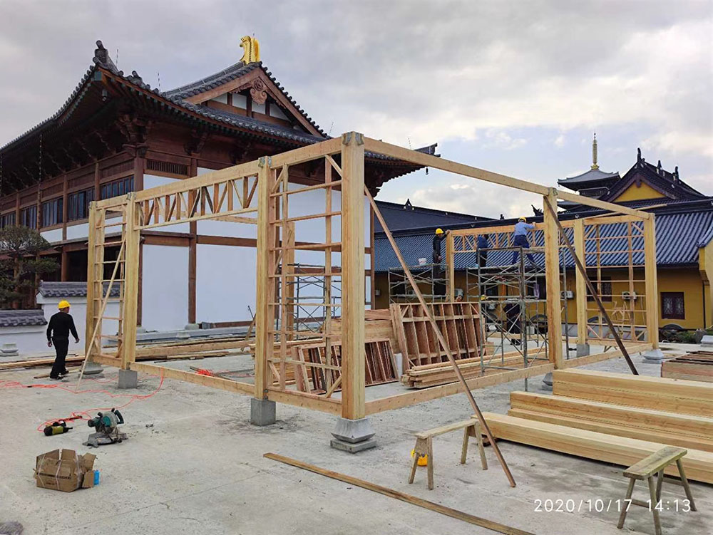 杭州古建筑寺庙设计效果图案例与修复古建与新建寺院对比