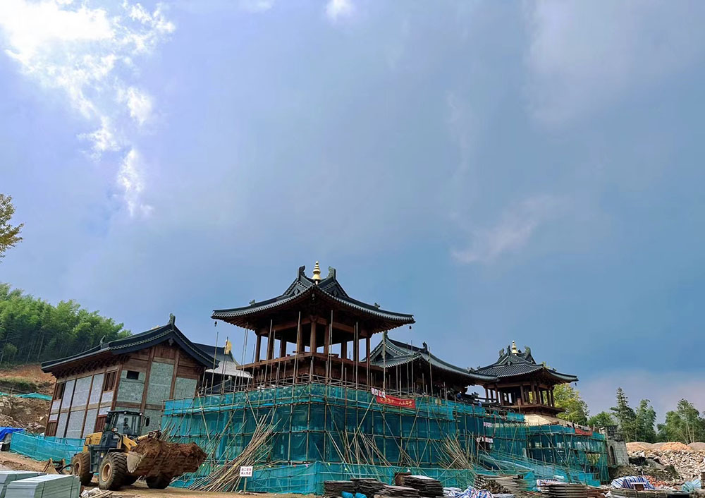 杭州古建筑寺庙设计效果图案例与修复古建与新建寺院对比
