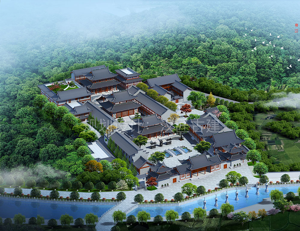 杭州寺庙平面布局图定制，小型寺院到大型丛林寺院全覆盖