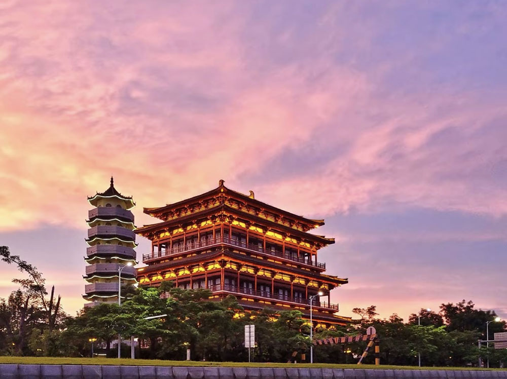 杭州寺院建筑布局平面图设计，僧寮、客堂、斋堂功能分区