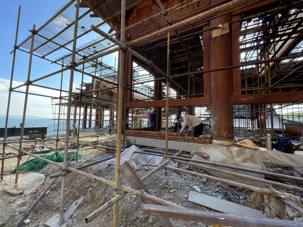 杭州寺院建筑布局平面图设计，僧寮、客堂、斋堂功能分区