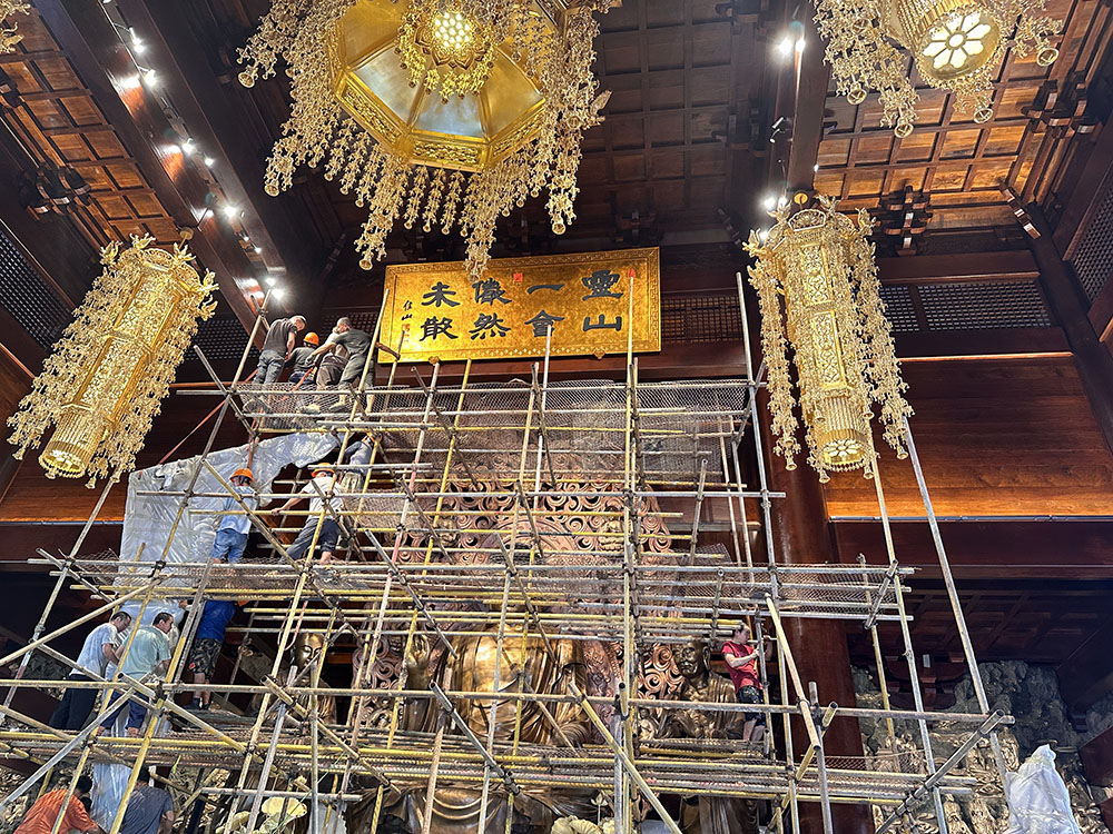 杭州寺院殿堂装修材料选择，实木、石材与仿古砖的搭配技巧