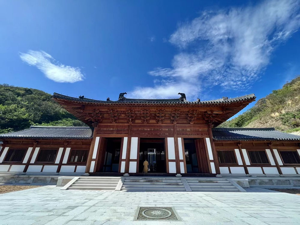 杭州寺庙鸟瞰图效果图制作与水系规划、山体景观结合技巧
